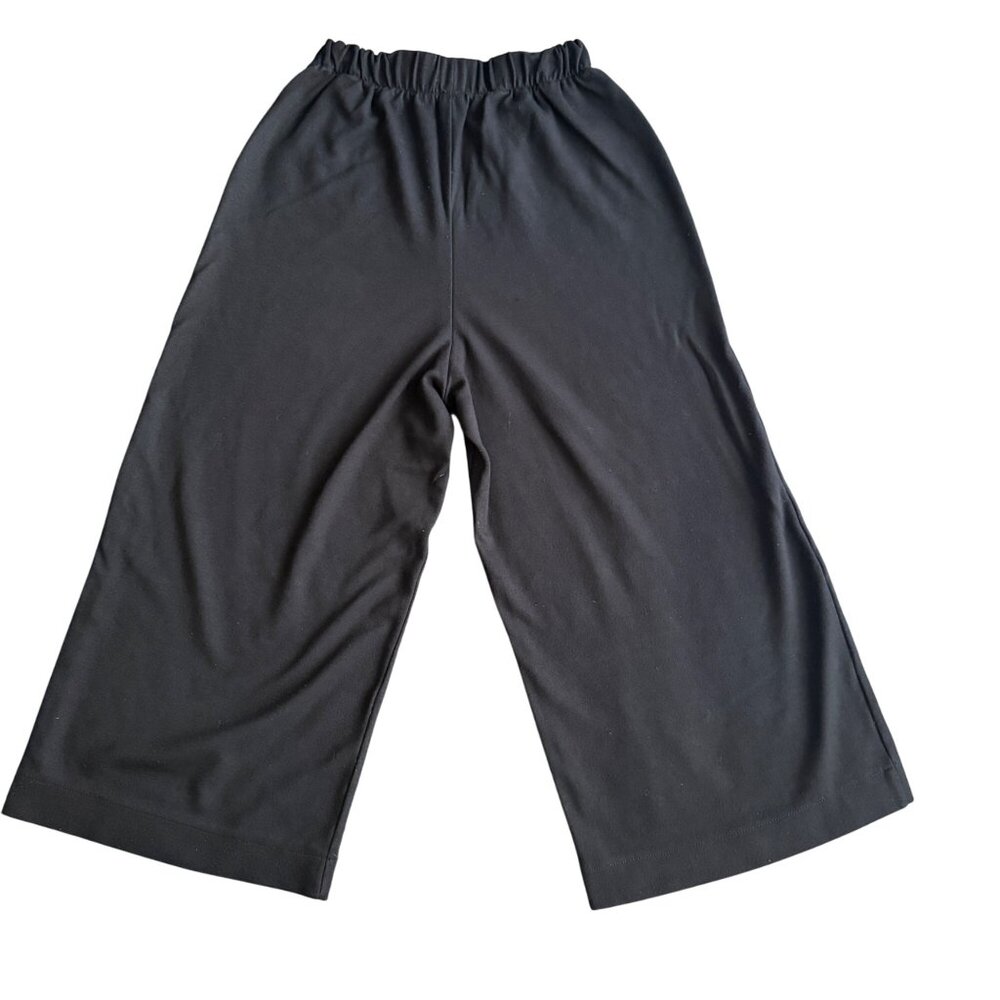 American Apparel Womens Black Wide-Leg Elastic Waist Pants Size S
